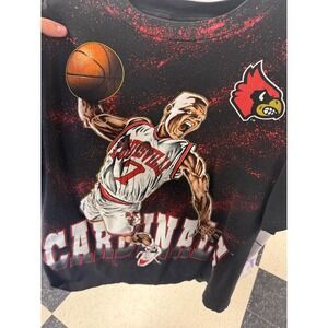 Vintage Thunder Louisville Cardinals Basketball Graphic T Shirt Mens XXL